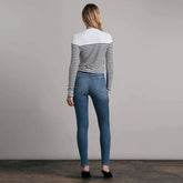 estvanli high rise dark blue skinny fit jeans for women